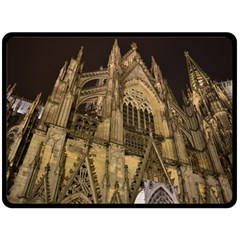 Cologne Church Evening Showplace Fleece Blanket (large)  by Amaryn4rt