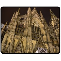 Cologne Church Evening Showplace Double Sided Fleece Blanket (medium)  by Amaryn4rt