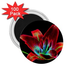 Flower Pattern Design Abstract Background 2 25  Magnets (100 Pack)  by Amaryn4rt