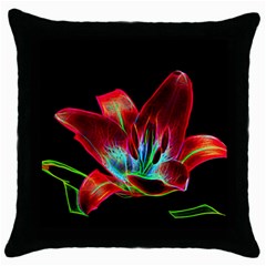 Flower Pattern Design Abstract Background Throw Pillow Case (black)