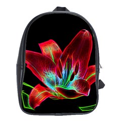 Flower Pattern Design Abstract Background School Bags(large)  by Amaryn4rt