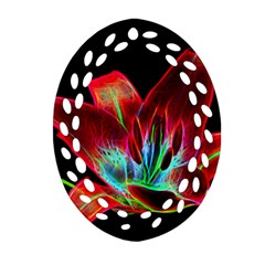 Flower Pattern Design Abstract Background Ornament (oval Filigree) by Amaryn4rt