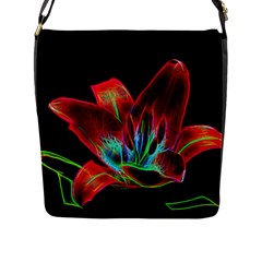 Flower Pattern Design Abstract Background Flap Messenger Bag (l)  by Amaryn4rt