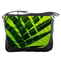 Frond Leaves Tropical Nature Plant Messenger Bags by Amaryn4rt