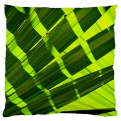 Frond Leaves Tropical Nature Plant Large Cushion Case (two Sides) by Amaryn4rt