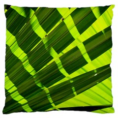 Frond Leaves Tropical Nature Plant Large Flano Cushion Case (one Side) by Amaryn4rt