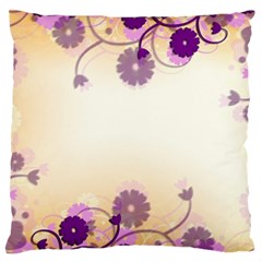 Floral Background Large Flano Cushion Case (two Sides) by Amaryn4rt