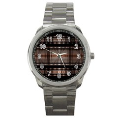 Fractal Art Design Geometry Sport Metal Watch by Amaryn4rt