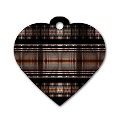 Fractal Art Design Geometry Dog Tag Heart (one Side) by Amaryn4rt