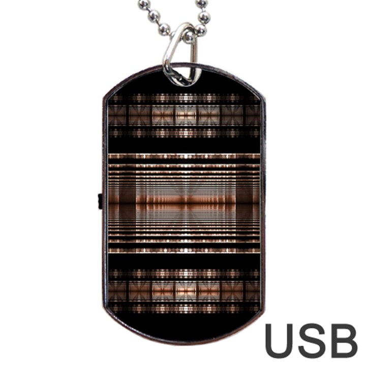 Fractal Art Design Geometry Dog Tag USB Flash (One Side)