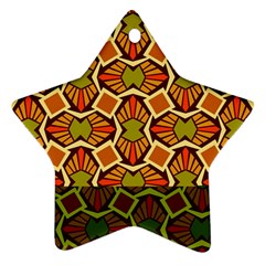 Geometry Shape Retro Trendy Symbol Ornament (star) by Amaryn4rt