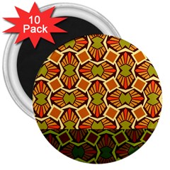 Geometry Shape Retro Trendy Symbol 3  Magnets (10 Pack)  by Amaryn4rt