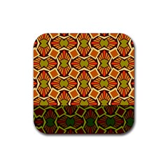 Geometry Shape Retro Trendy Symbol Rubber Coaster (square)  by Amaryn4rt