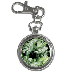 Green Leaves Nature Pattern Plant Key Chain Watches