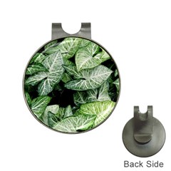 Green Leaves Nature Pattern Plant Hat Clips With Golf Markers by Amaryn4rt