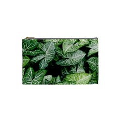 Green Leaves Nature Pattern Plant Cosmetic Bag (small)  by Amaryn4rt