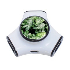 Green Leaves Nature Pattern Plant 3-port Usb Hub