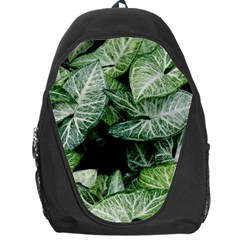 Green Leaves Nature Pattern Plant Backpack Bag