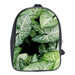 Green Leaves Nature Pattern Plant School Bags (xl) 