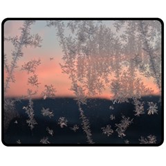 Hardest Frost Winter Cold Frozen Fleece Blanket (medium)  by Amaryn4rt