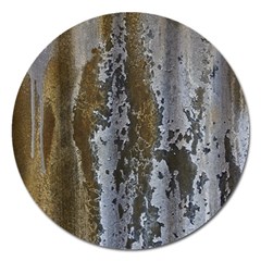 Grunge Rust Old Wall Metal Texture Magnet 5  (round) by Amaryn4rt