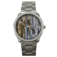 Grunge Rust Old Wall Metal Texture Sport Metal Watch by Amaryn4rt