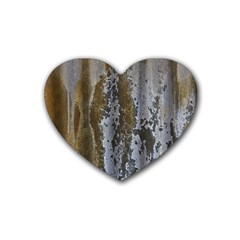 Grunge Rust Old Wall Metal Texture Heart Coaster (4 Pack)  by Amaryn4rt