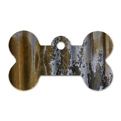 Grunge Rust Old Wall Metal Texture Dog Tag Bone (two Sides) by Amaryn4rt