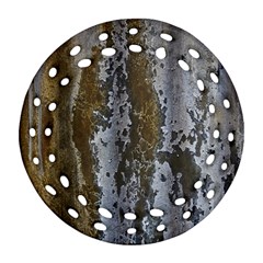 Grunge Rust Old Wall Metal Texture Ornament (round Filigree) by Amaryn4rt