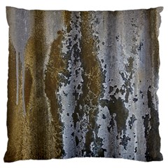 Grunge Rust Old Wall Metal Texture Large Flano Cushion Case (two Sides) by Amaryn4rt