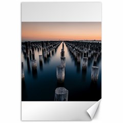 Logs Nature Pattern Pillars Shadow Canvas 20  X 30   by Amaryn4rt