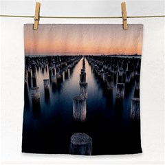 Logs Nature Pattern Pillars Shadow Face Towel by Amaryn4rt