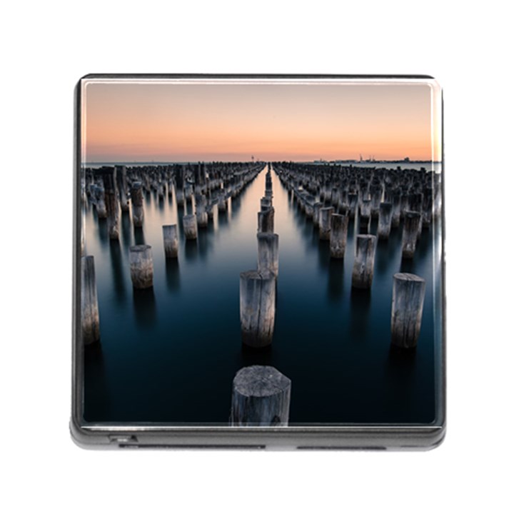 Logs Nature Pattern Pillars Shadow Memory Card Reader (Square)