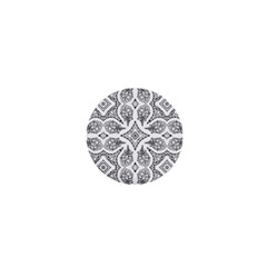 Mandala Line Art Black And White 1  Mini Buttons by Amaryn4rt