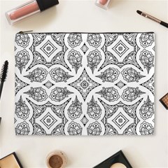 Mandala Line Art Black And White Cosmetic Bag (xl) by Amaryn4rt