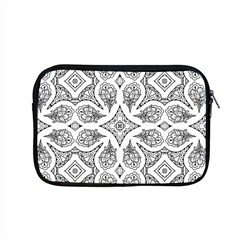 Mandala Line Art Black And White Apple Macbook Pro 15  Zipper Case