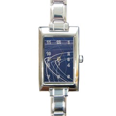 Light Movement Pattern Abstract Rectangle Italian Charm Watch