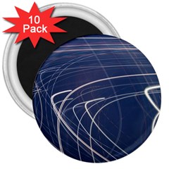 Light Movement Pattern Abstract 3  Magnets (10 Pack)  by Amaryn4rt