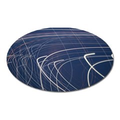 Light Movement Pattern Abstract Oval Magnet by Amaryn4rt