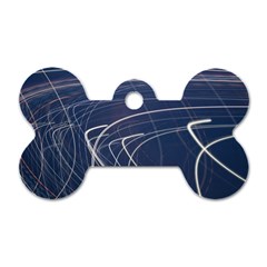 Light Movement Pattern Abstract Dog Tag Bone (one Side)