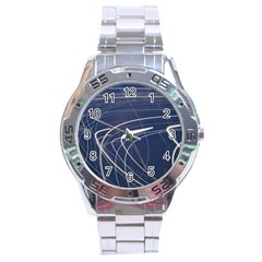 Light Movement Pattern Abstract Stainless Steel Analogue Watch by Amaryn4rt