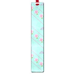 Love Flower Blue Background Texture Large Book Marks by Amaryn4rt