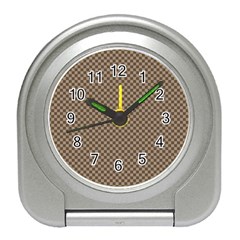 Pattern Background Diamonds Plaid Travel Alarm Clocks by Amaryn4rt