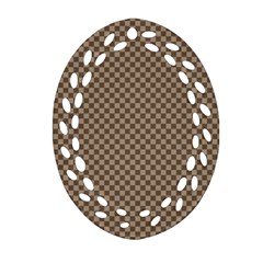 Pattern Background Diamonds Plaid Ornament (oval Filigree) by Amaryn4rt