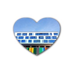 Office Building Rubber Coaster (heart)  by Amaryn4rt