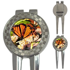 Monarch Butterfly Nature Orange 3-in-1 Golf Divots by Amaryn4rt