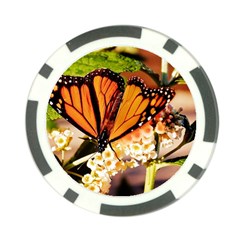 Monarch Butterfly Nature Orange Poker Chip Card Guard by Amaryn4rt