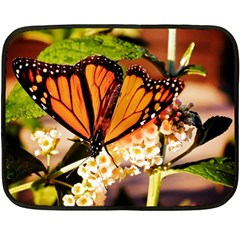 Monarch Butterfly Nature Orange Double Sided Fleece Blanket (mini)  by Amaryn4rt