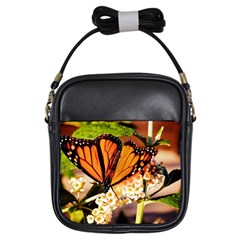 Monarch Butterfly Nature Orange Girls Sling Bags by Amaryn4rt