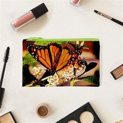 Monarch Butterfly Nature Orange Cosmetic Bag (xs) by Amaryn4rt